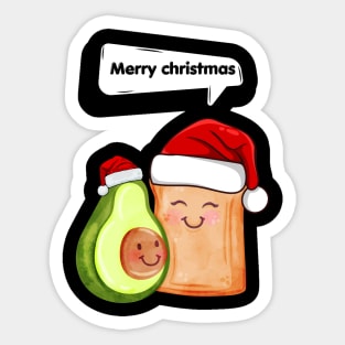 Avocado and Toast - kawaii Sticker